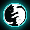 Celestial Feline Harmony Symbol: Yin and Yang Cat Neon Sign