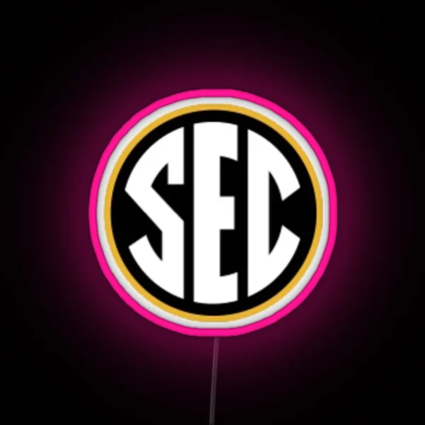 Black And Yellow Sec Logo RGB Neon Sign