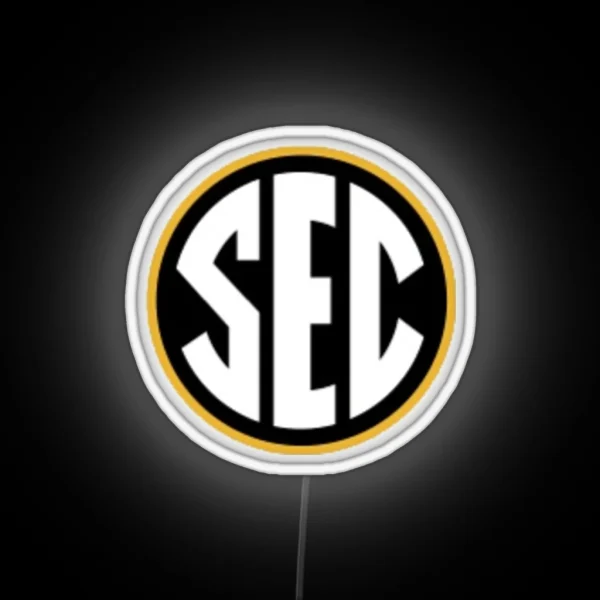 Black And Yellow Sec Logo RGB Neon Sign