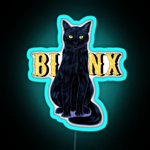 Black Cat Binx Halloween RGB Neon Sign