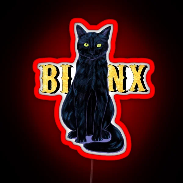 Black Cat Binx Halloween RGB Neon Sign