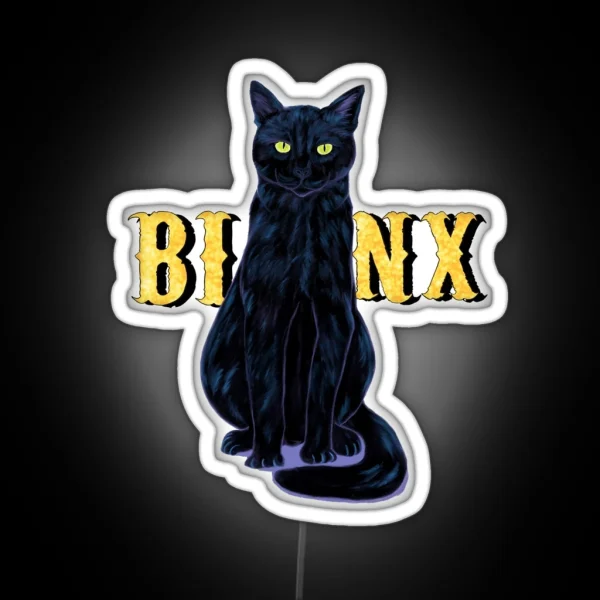 Black Cat Binx Halloween RGB Neon Sign