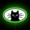 Elegant Black Cat Silhouette RGB Neon Sign Home Decor Accent