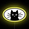 RGB Neon Black Cat Face Wall Decoration Sign Lighting Fixture