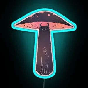 Black Cat Meowshroom RGB Neon Sign