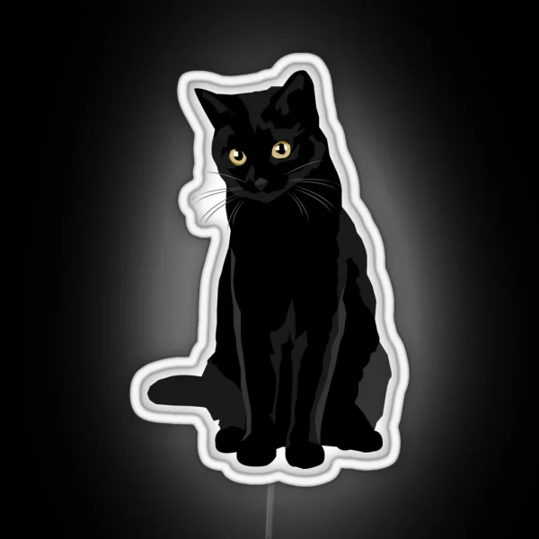 Black Cat RGB Neon Sign