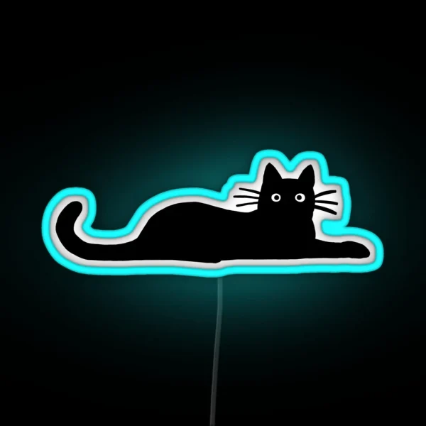 Black Cat RGB Neon Sign