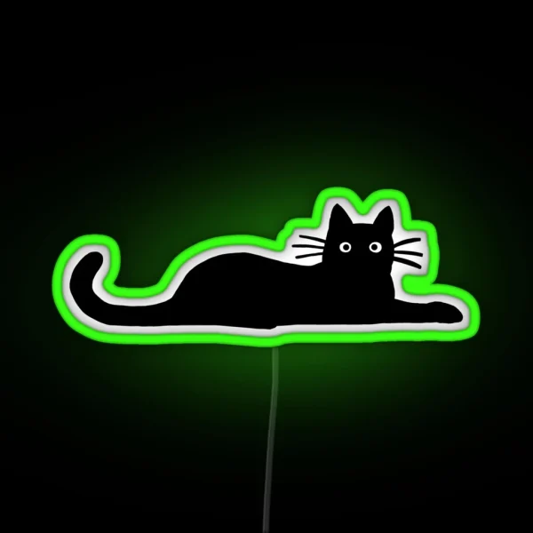 Black Cat RGB Neon Sign