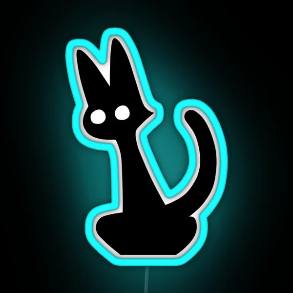 Black Cat RGB Neon Sign