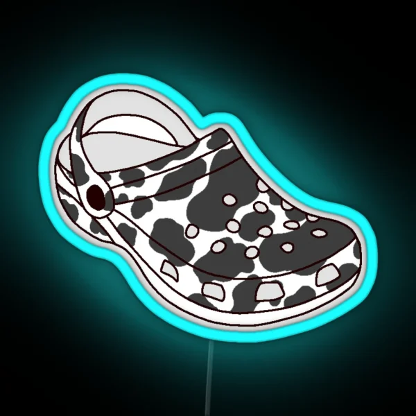 Black Cow Croc RGB Neon Sign