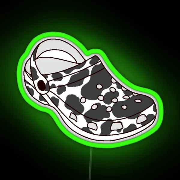 Black Cow Croc RGB Neon Sign