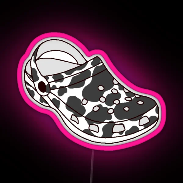 Black Cow Croc RGB Neon Sign