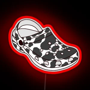 Black Cow Croc RGB Neon Sign