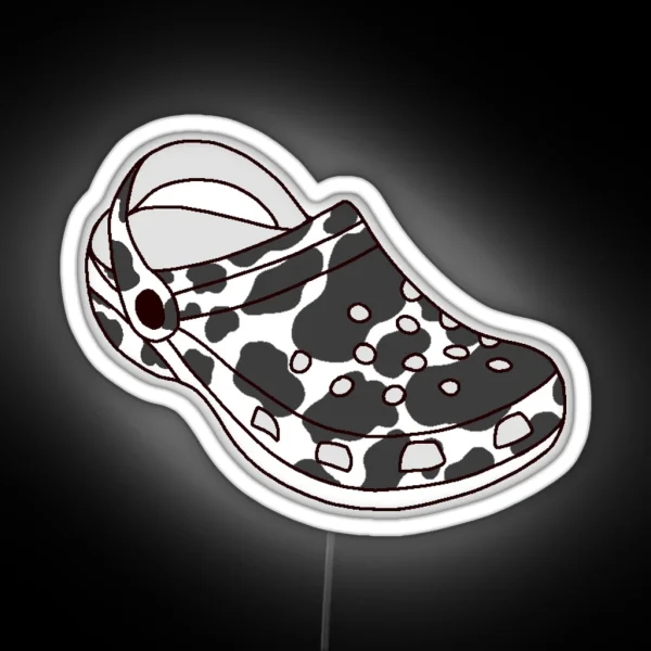 Black Cow Croc RGB Neon Sign