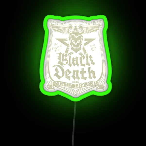 Black Death Malt Liquor RGB Neon Sign