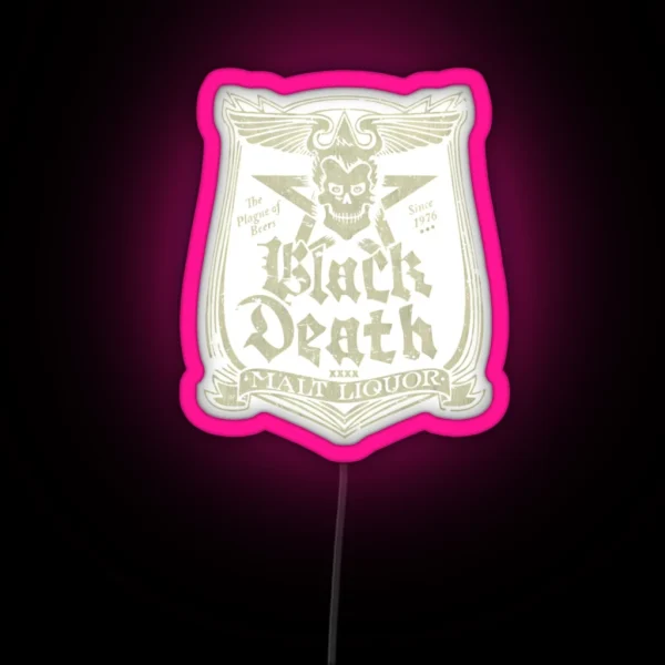 Black Death Malt Liquor RGB Neon Sign