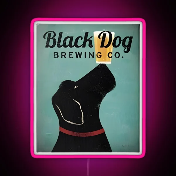 Black Dog Brewing RGB Neon Sign