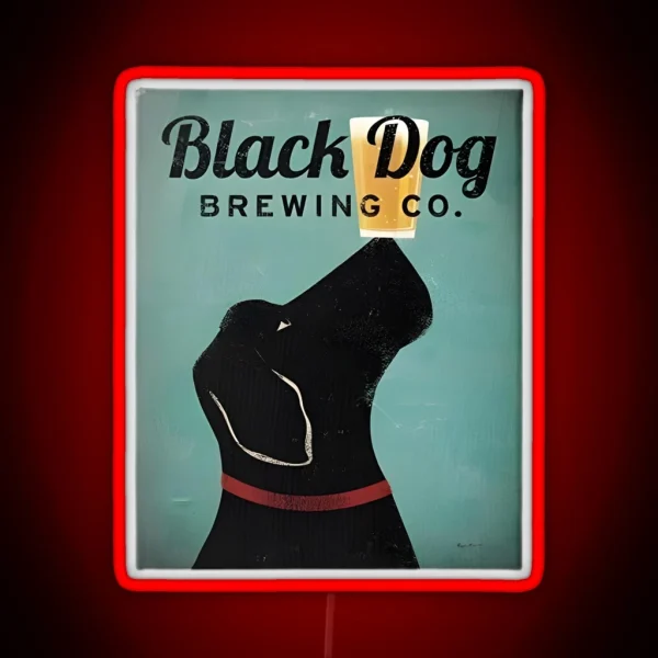 Black Dog Brewing RGB Neon Sign