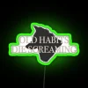 Add vibrant ambiance with customizable Black Dog Habits RGB neon lighting.