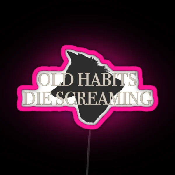 Black Dog Habits RGB Neon Sign