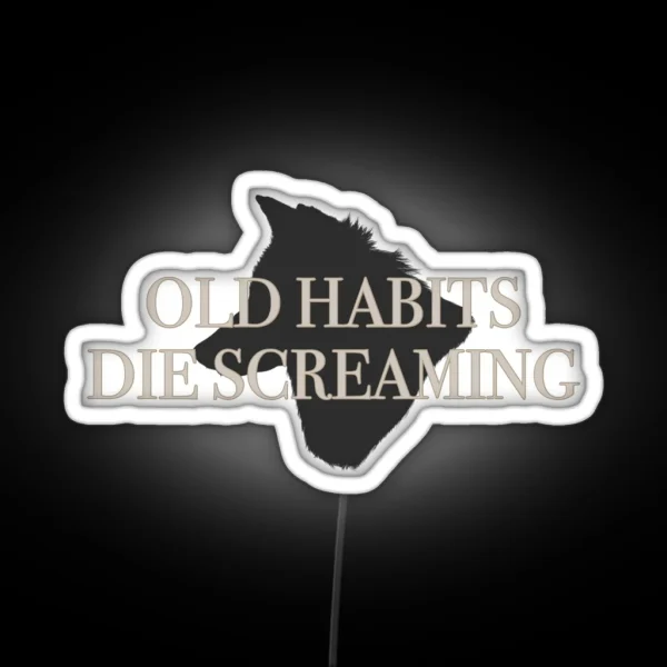 Black Dog Habits RGB Neon Sign