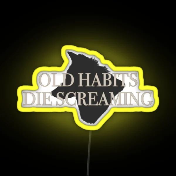 Black Dog Habits RGB Neon Sign