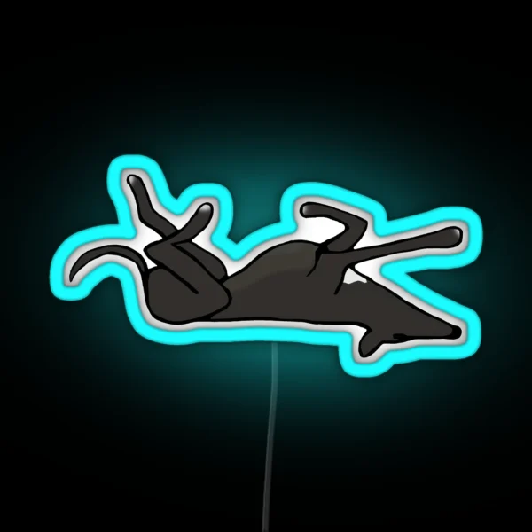 Black Greyhound Roaching RGB Neon Sign