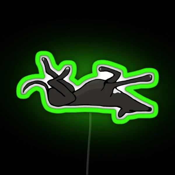 Black Greyhound Roaching RGB Neon Sign