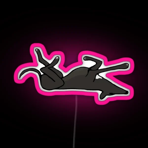 Black Greyhound Roaching RGB Neon Sign