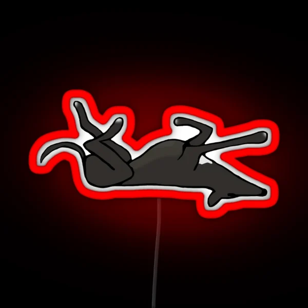 Black Greyhound Roaching RGB Neon Sign