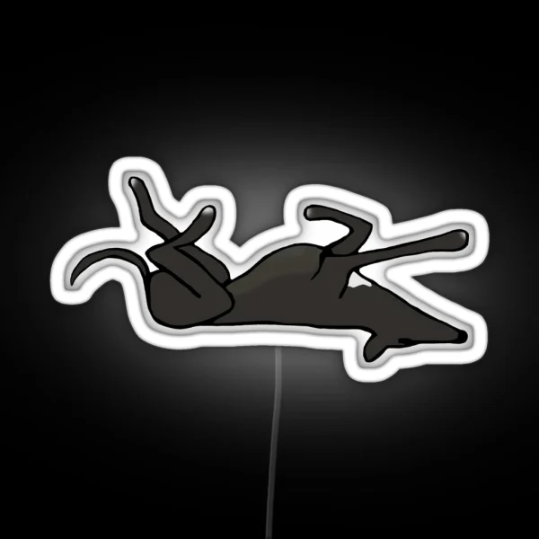 Black Greyhound Roaching RGB Neon Sign