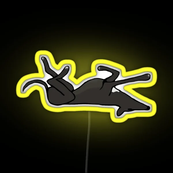 Black Greyhound Roaching RGB Neon Sign