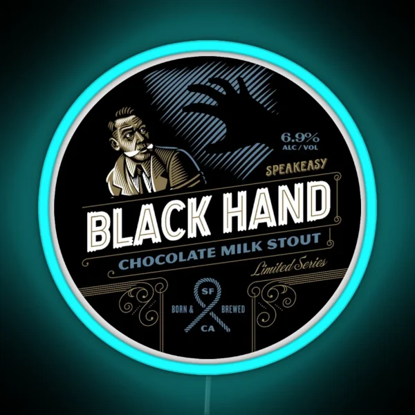 Black Hand Chocolate Milk Stout RGB Neon Sign