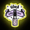 Pastel Goth Neon Sign with Black and Rainbow Colorful Accents