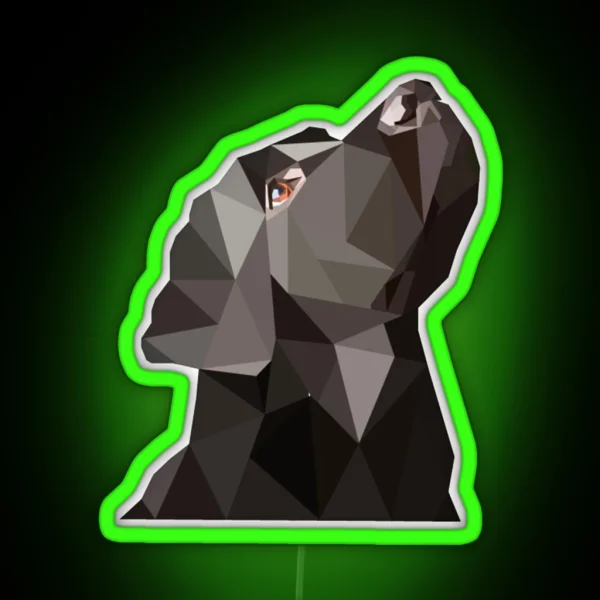 Black Labrador RGB Neon Sign