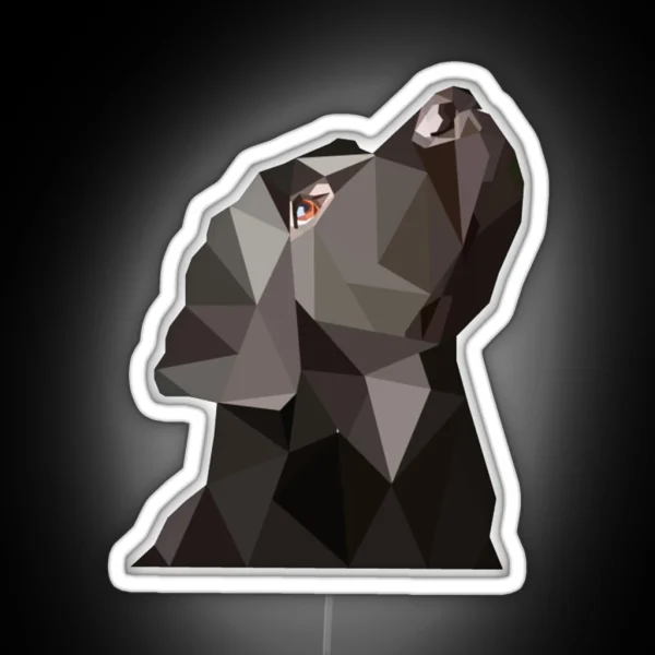 Black Labrador RGB Neon Sign