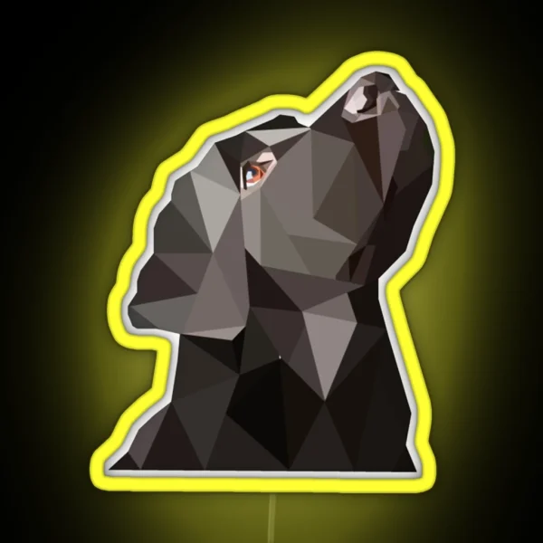 Black Labrador RGB Neon Sign