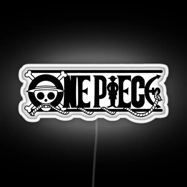 Black One Piece Logo RGB Neon Sign