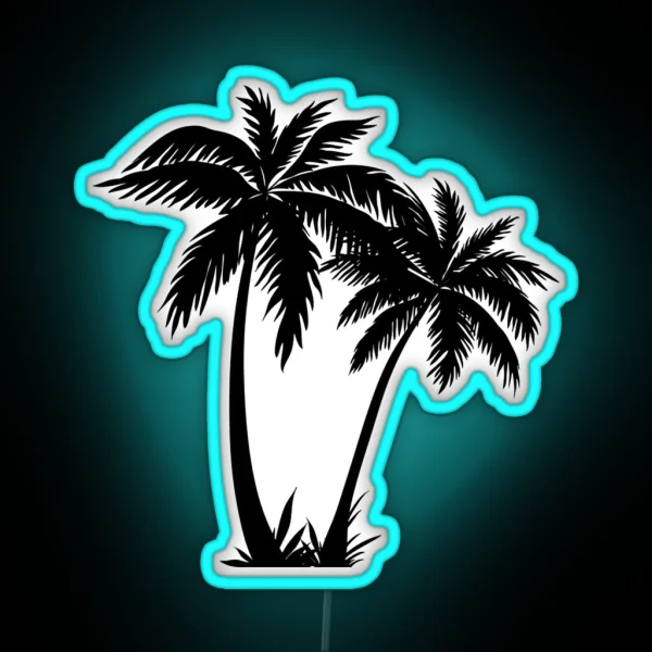 Black Palm Tree Led RGB Neon Sign