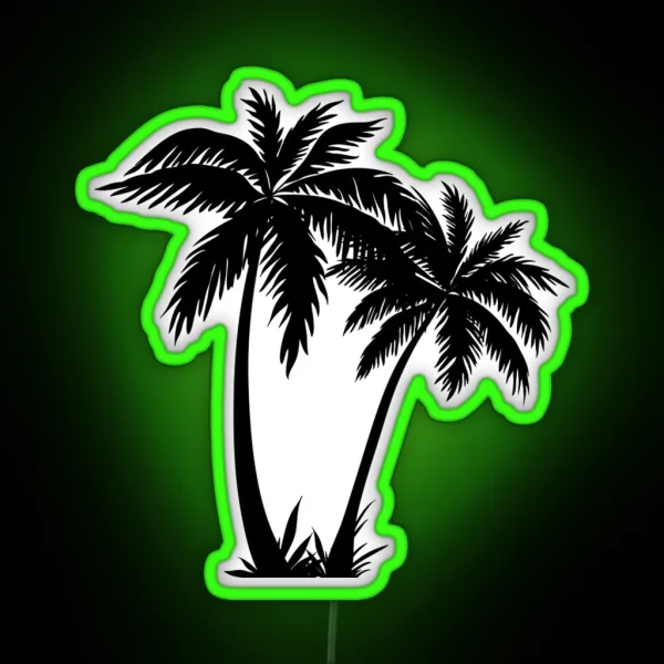 Black Palm Tree Led RGB Neon Sign