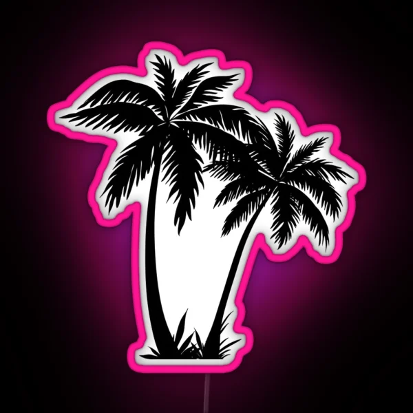 Black Palm Tree Led RGB Neon Sign