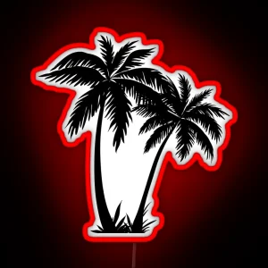 Black Palm Tree Led RGB Neon Sign