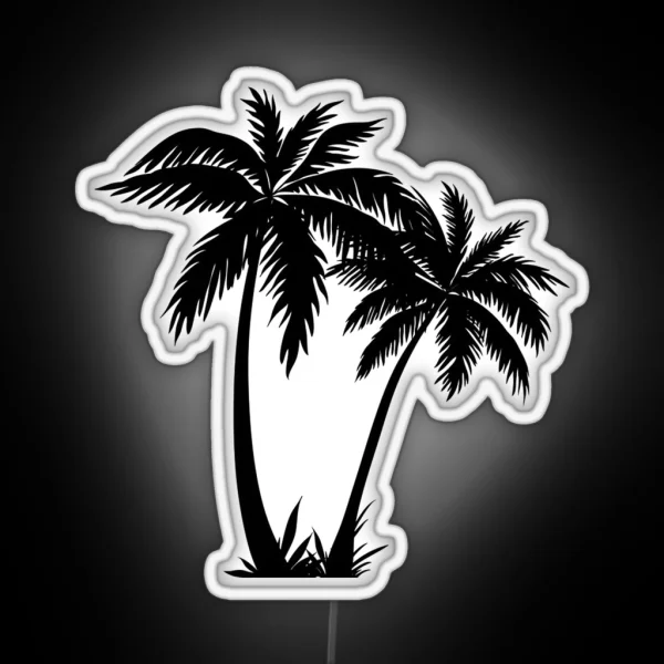 Black Palm Tree Led RGB Neon Sign