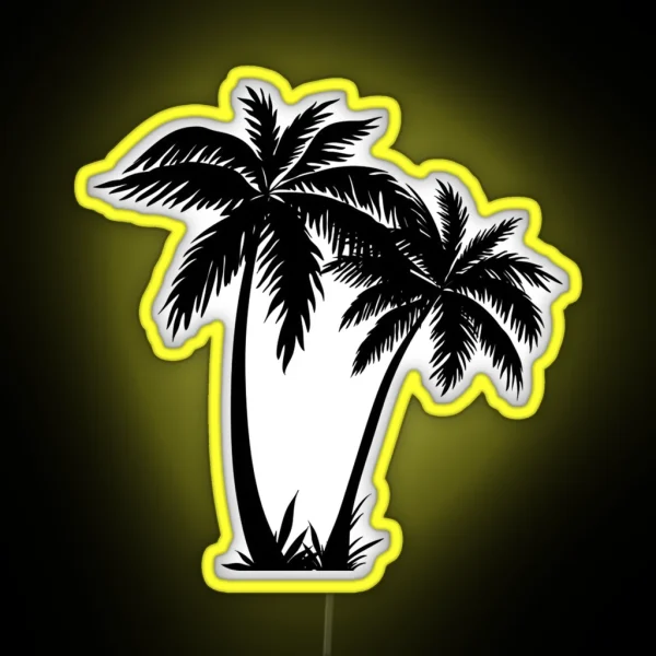 Black Palm Tree Led RGB Neon Sign