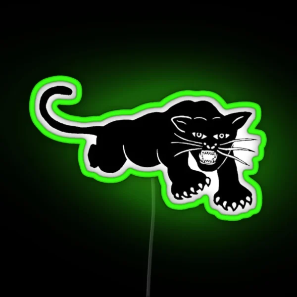 Black Panther Party Logo RGB Neon Sign