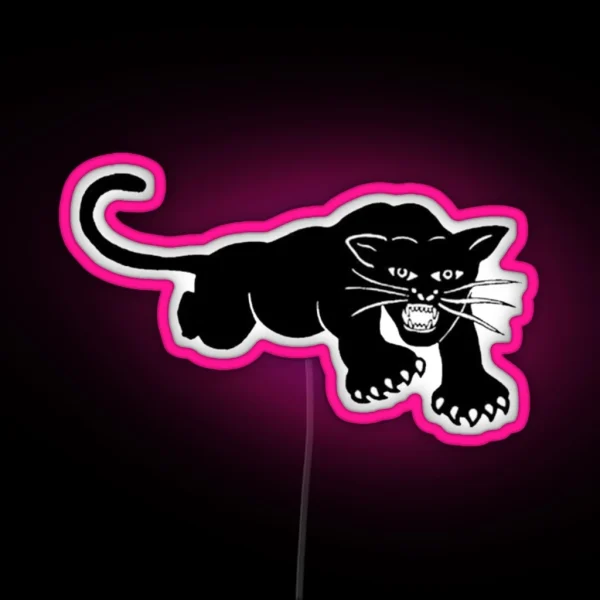 Black Panther Party Logo RGB Neon Sign