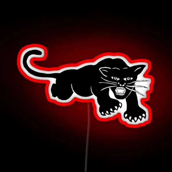 Black Panther Party Logo RGB Neon Sign