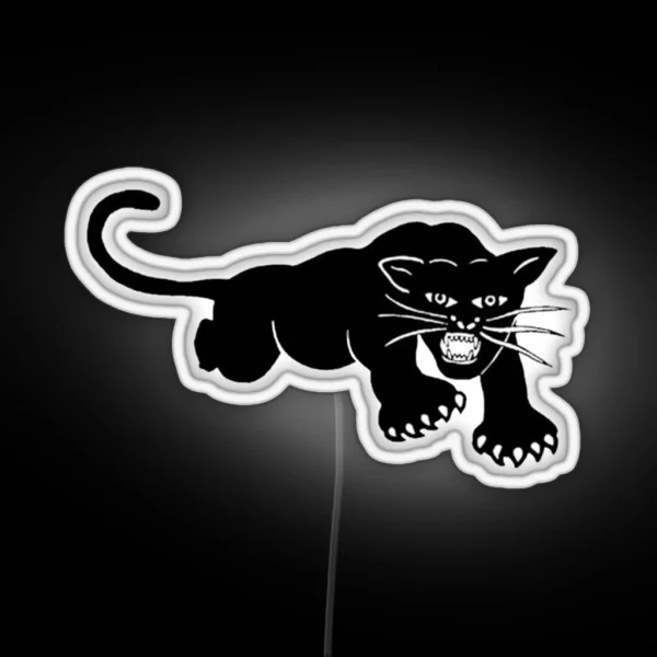 Black Panther Party Logo RGB Neon Sign
