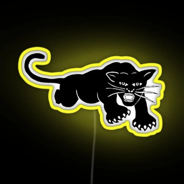 Black Panther Party Logo RGB Neon Sign