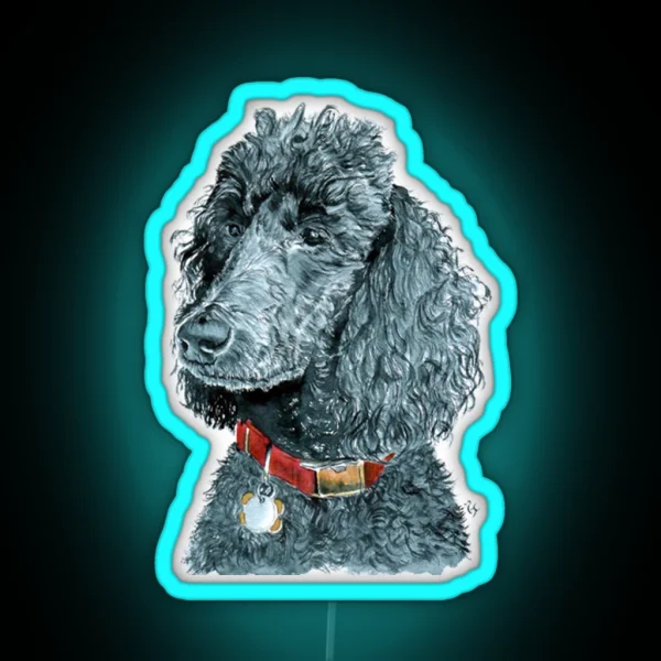 Black Poodle RGB Neon Sign